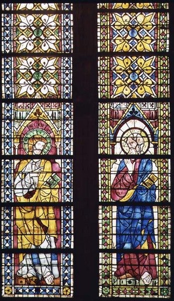 Fenster mit Darstellung von zwei Heiligen von Italian School